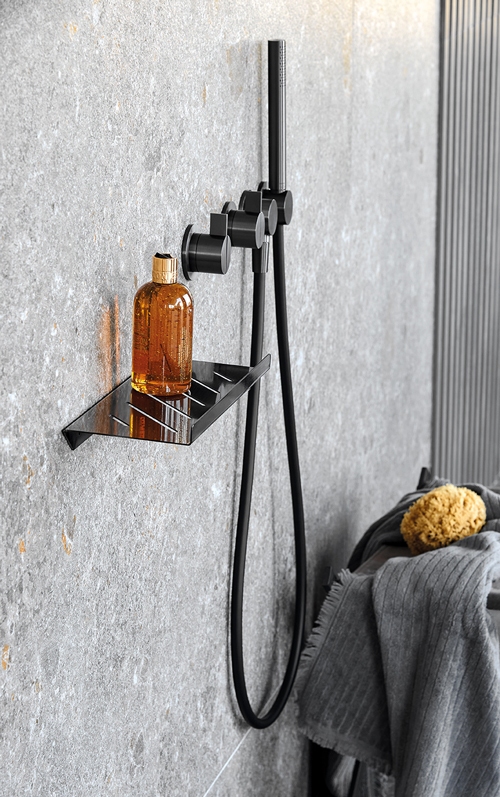 shower shelf black