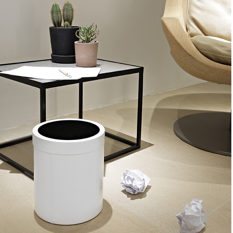 waste bin white mat