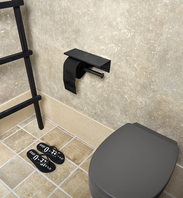 toilet roll holder graphite finish