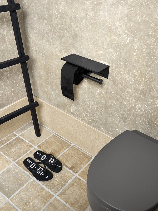 toilet roll holder graphite finish