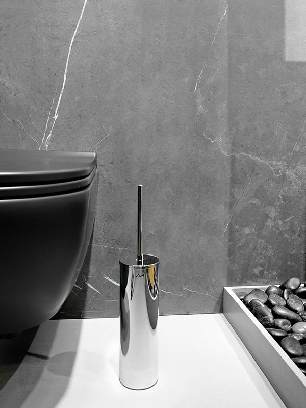 toilet brush holder luxury in chrome finish