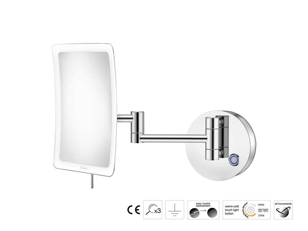 Μεγεθυντικός καθρέπτης x3 με LED