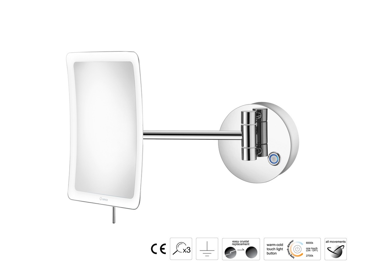 Μεγεθυντικός καθρέπτης x3 με LED