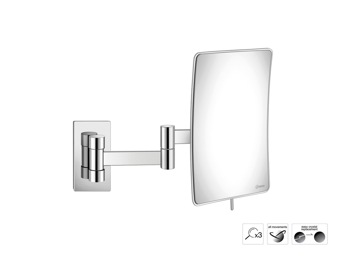 Cosmetic mirror x3 (Double arm)