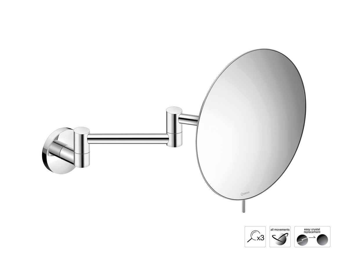 Cosmetic mirror x3 (Double arm)