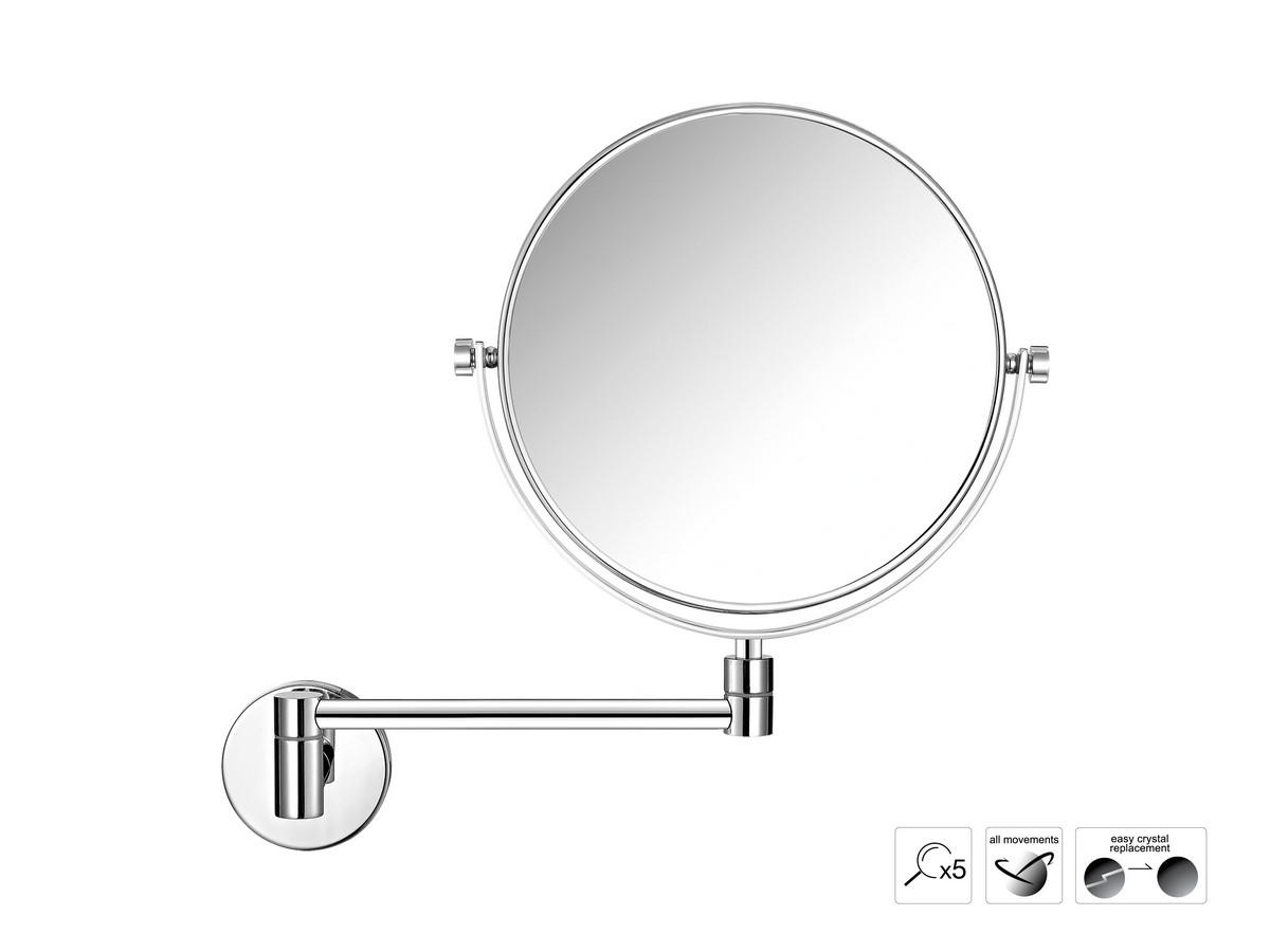 Double-side cosmetic mirror x5
