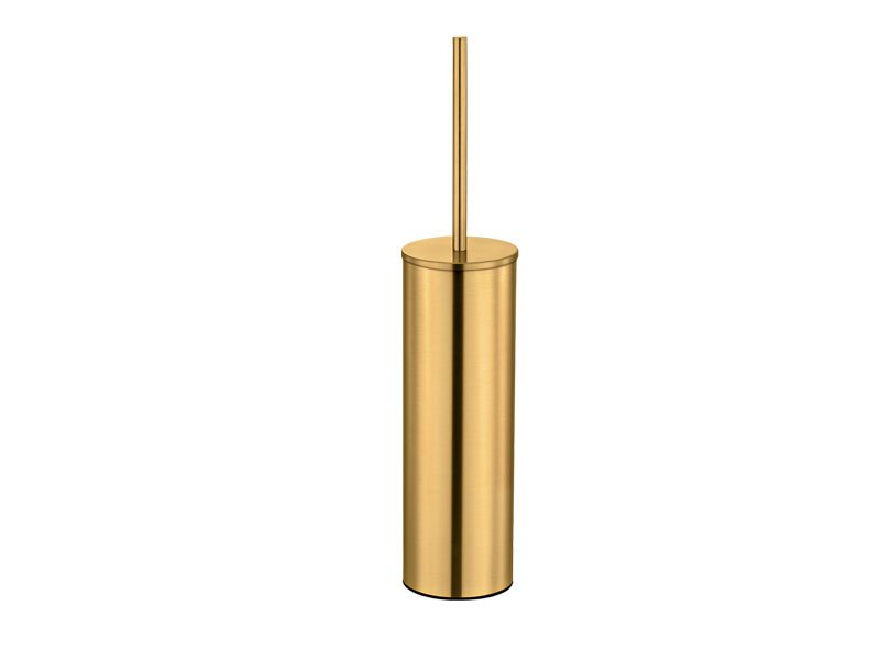 Brushed gold 24k waste bin & toilet brush holder